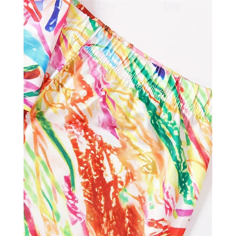 Girls' 3D Graphic Letter T-shirt & Shorts Set Short Sleeve Summer Spring Sports Fashion Daily Kids 4-12 Years Crew Neck Outdoor Vacation Sports Tailored Fit4