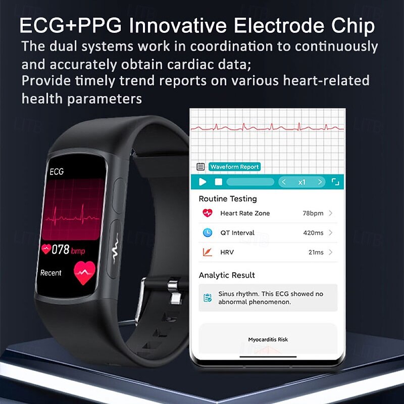 696 H8 Smart Watch Fitness Tracker Sleep Monitor Bluetooth Call Reminder Android iOS 1.474