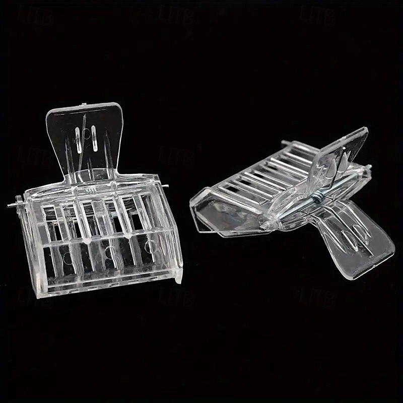 5 Pieces Clear Plastic Queen Bee Cage Clips Beekeeping Equipment Beekeeping Tools Durable Portable Bee Catcher2