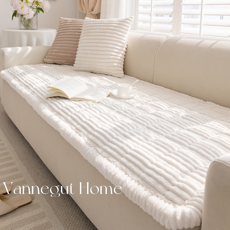 Couch Cover for Dogs Washable, Fuzzy Pet Couch Covers for Sofa, Box Cushion Couch Covers for 3 Cushion Couch Sofa Pet Friendly, Non Slip4