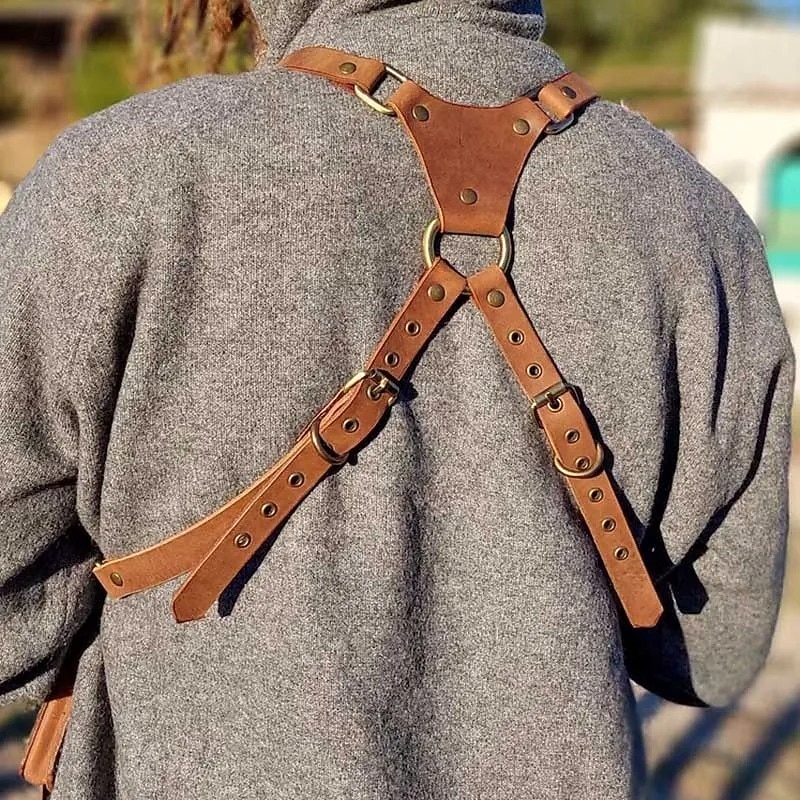 Black Leather Holster Bag Real Leather Shoulder Bag Leather Festival Bag Leather Travel Bag Leather Harness Bag Leather Motorcycle Bag3