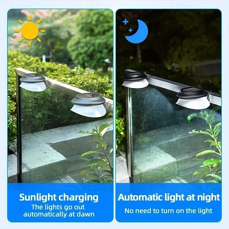 2/4 Pcs LED Solar Street Lights Outdoor Wall Lights Fence Lights 9LEDs Home Garden Outdoor Courtyard Fence Wall Decoration LED Waterproof Wall Light Garage Porch Yard Lighting4