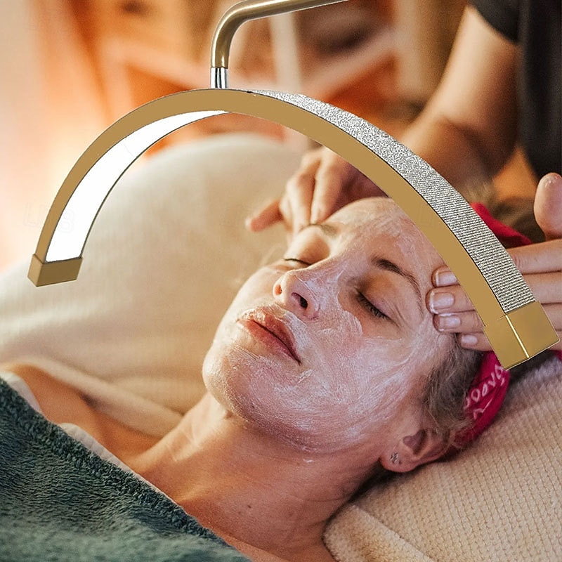 LED Floor Lamp 24Inches Half Circle Light with Phone Clip Floor Lamp 360 Degree Rotation Black