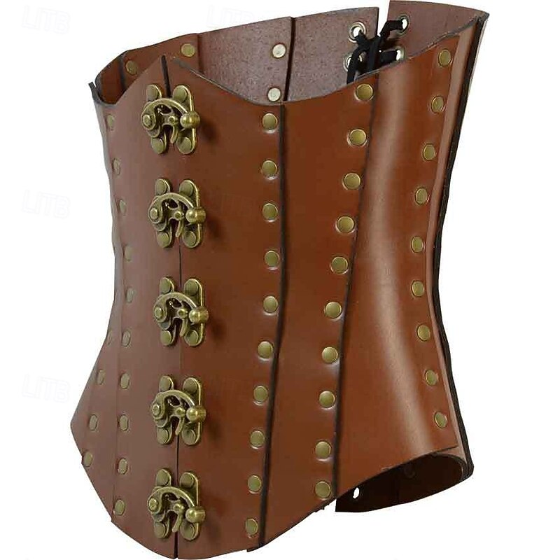 Retro Vintage Punk & Gothic Medieval Underbust Corset Fancy Dress Men's Carnival Masquerade Carnival Performance Masquerade Adults' Corset All Seasons4