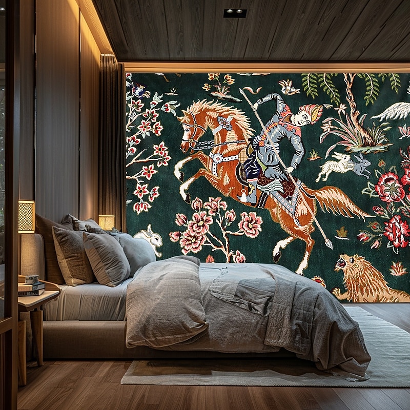 Medieval Tapestry Middle Age Tapestry Ethnic Vintage Wall Art Large Tapestry Mural Decor Photograph Backdrop Blanket Curtain Home Bedroom Living Room Decoration3