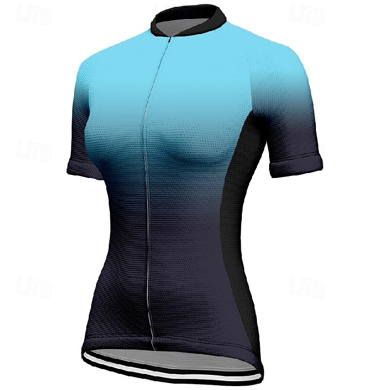 Women's Cycling Jersey Gradient Short Sleeve Bike Tee Tshirt Jersey with 3 Rear Pockets Mountain Bike MTB Quick Dry Anatomic Design Wicking Breathable Sports Yellow Pink Red Clothing Apparel