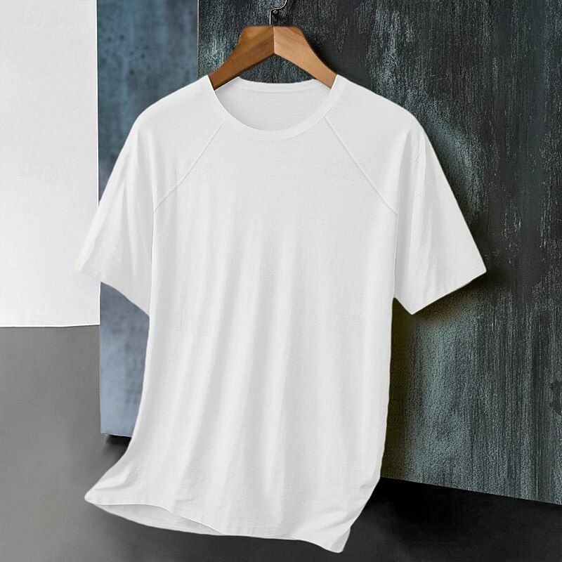 Men's T Shirt Muscle Shirt Moisture Wicking Shirts Short Sleeve Crew Neck Summer Plain Sports Lightweight Sporty Athletic Fitness Gyms Red black White Black Top Tee for Men4