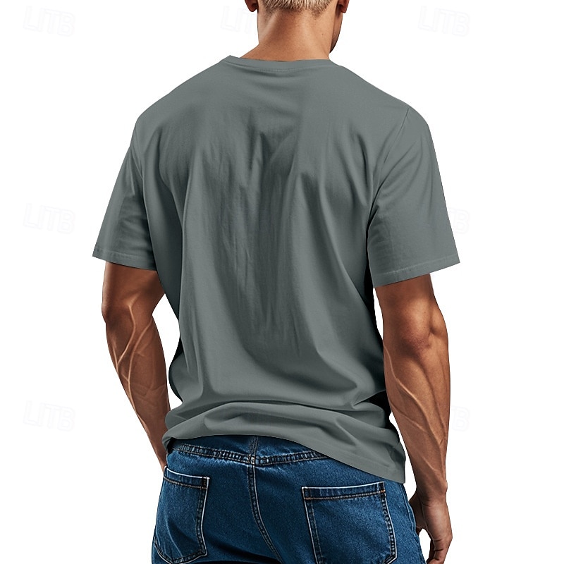 Men's T Shirt Tee Short Sleeve Shirt Tee Top Short Sleeve U Neck Summer Solid / Plain Color Fashion Designer Fashion Vacation Street Going out Black White Blue Top Tee for Men2