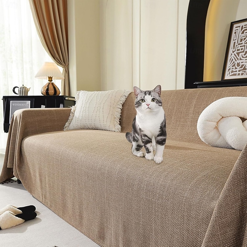 Modern Minimalist Couch Cover  Pet Friendly Furniture Sofa Protector Throw Blanket, All-Season, Washable Sofa Cover for Bedroom, Living Room and Home Decor