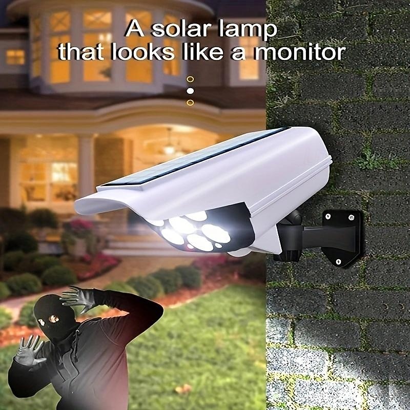 1 Pc Led Outdoor Lights Motion Sensor Solar Spotlight 77 Beads With Remote Control Porch Garage Courtyard Garden Lane Lighting Installation Convenient4