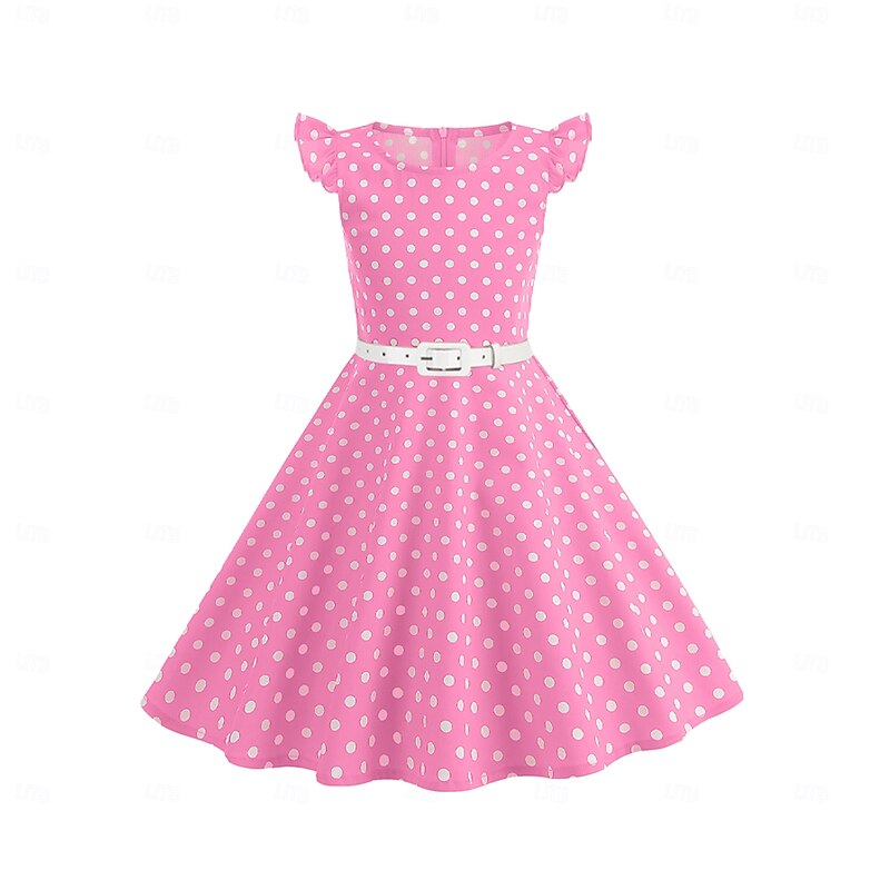 Retro Vintage 1950s Grease Outfits Dress Swing Dress Polka dots Fancy Dress Girls' Carnival Masquerade Daily Wear Bachelorette Party Adults' Dress Homecoming Dresses3