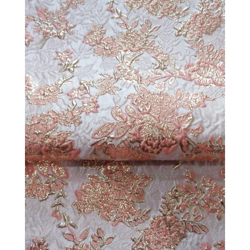 A-Line Evening Gown Brocade Jacquard Elegant Dress Formal Wedding Floor Length Sleeveless V Neck with Slit Wedding Guest Dress3