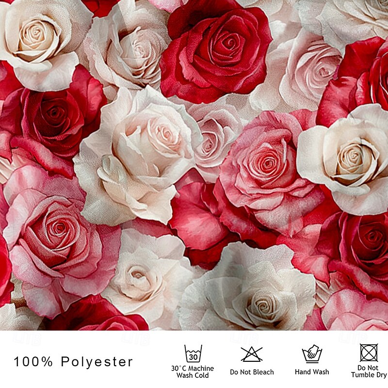 Kentucky Derby Men's Floral Print Rose Flowers Satin Shirt Dress Shirt Button Up Shirt Long Sleeve Fashion Casual Wedding Vacation Evening Party Summer Spring Turndown Collared Shirts 3D Print Funny3