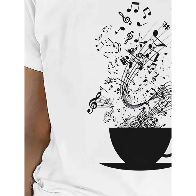 Women's T Shirt Summer Tops Graphic Music Classic Casual Short Sleeve Crew Neck Crop Tops Daily Weekend Print Rainbow Summer Spring Fall3