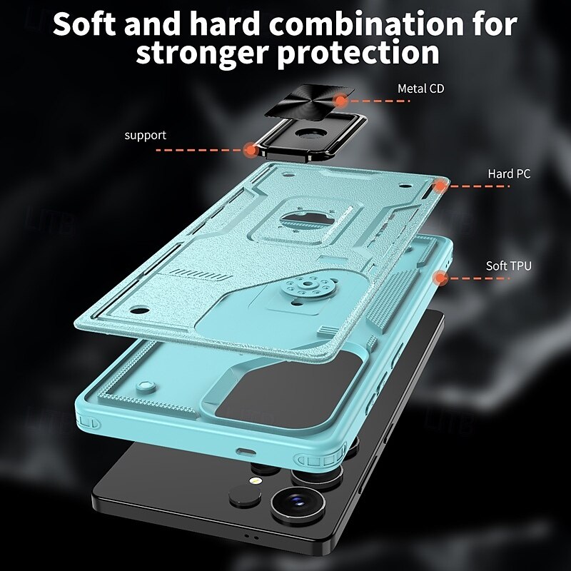 Phone Case For Samsung Galaxy S25 S24 S24 FE S23 Ultra Plus S22 A55 5G A35 5G A25 A15 Back Cover Ring Holder Magnetic Shockproof Retro TPU PC4