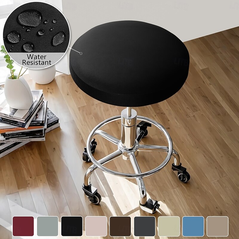 Waterproof Round Stool Covers Round Bar Stool Covers Bar Chair Covers Bar Stool Seat Covers Washable Stool Cushion Slipcover2