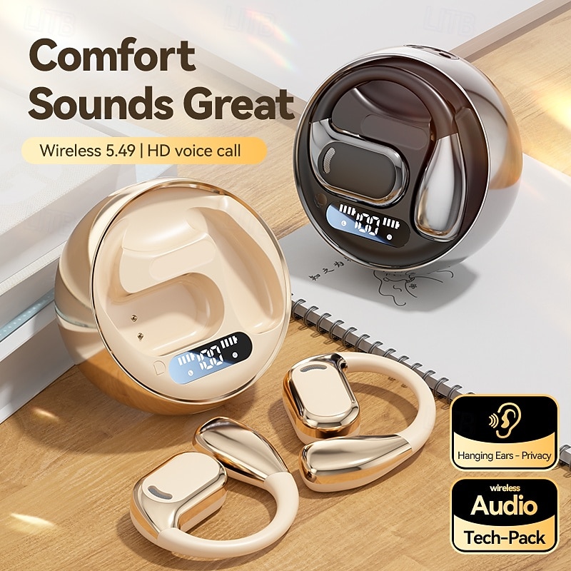 AI Translation Headset Wireless Earbuds Supports 144 Languages Coconut Ball Design USB Type-C Charging Rechargeable Li-Polymer Battery for Language Learning and Everyday Use2