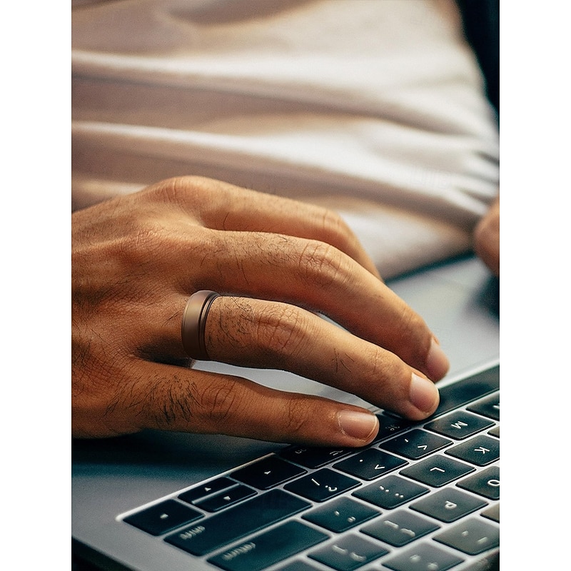 Matte Black Silicone Ring for Men – Comfortable & Durable Wedding Band, Stylish Rubber Ring for Active Lifestyle, Sports, Work & Daily Wear4