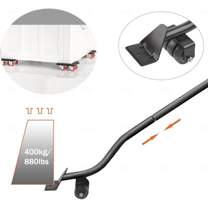 Furniture Mover with Wheels & Lifter Set 360 Swivel Casters 880lbs Capacity Furniture Dolly for Moving Heavy Furniture Refrigerator Sofa Cabinet2
