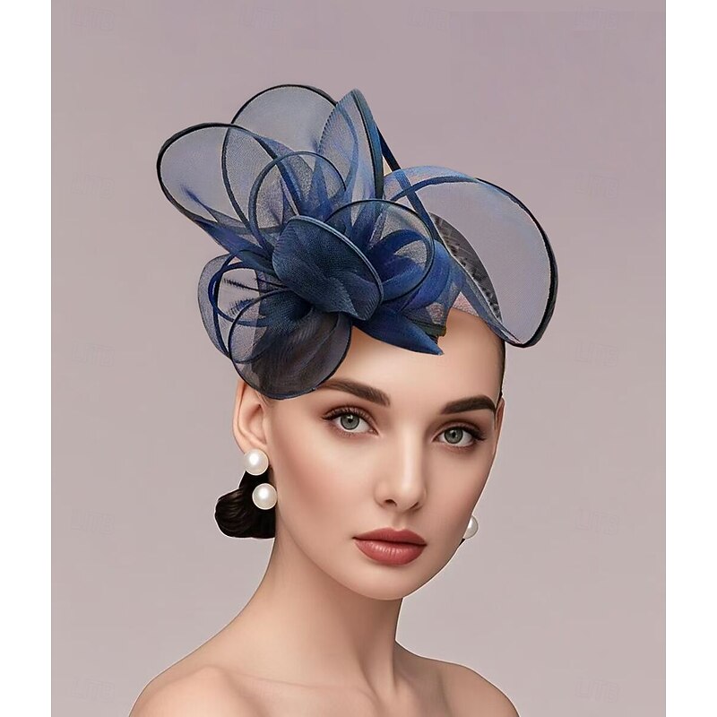 Fascinators Net Veil Hat Horse Race Ladies Day Wedding With Petal Cap Headpiece Headwear