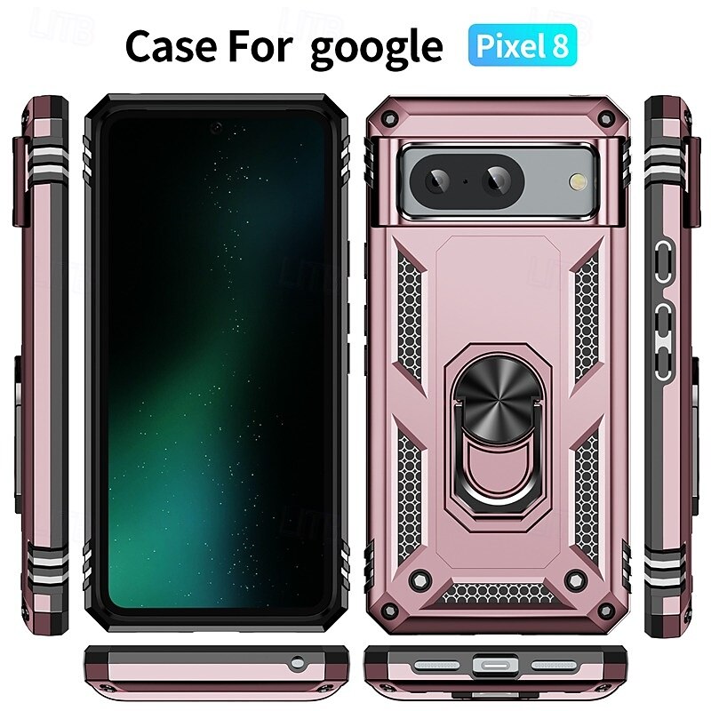 Phone Case For Google Pixel 9 Pro Pixel 9 Pro XL Pixel 8 Pro Pixel 8 Pixel 9 Pixel 7 Pixel 7 Pro Pixel 6 Pixel 6 Pro Back Cover Ring Holder Magnetic Shockproof Retro TPU PC
