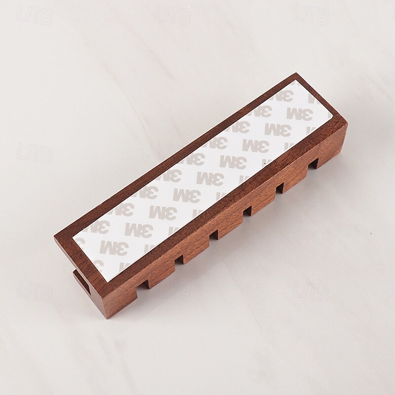 Walnut Wood Cable Organizer, Desk Cord Management Clip, Headphone Wire Holder, Solid Wood Cable Clamp for USB Charging Cables, Power Cords, Office and Home Wire Storage3