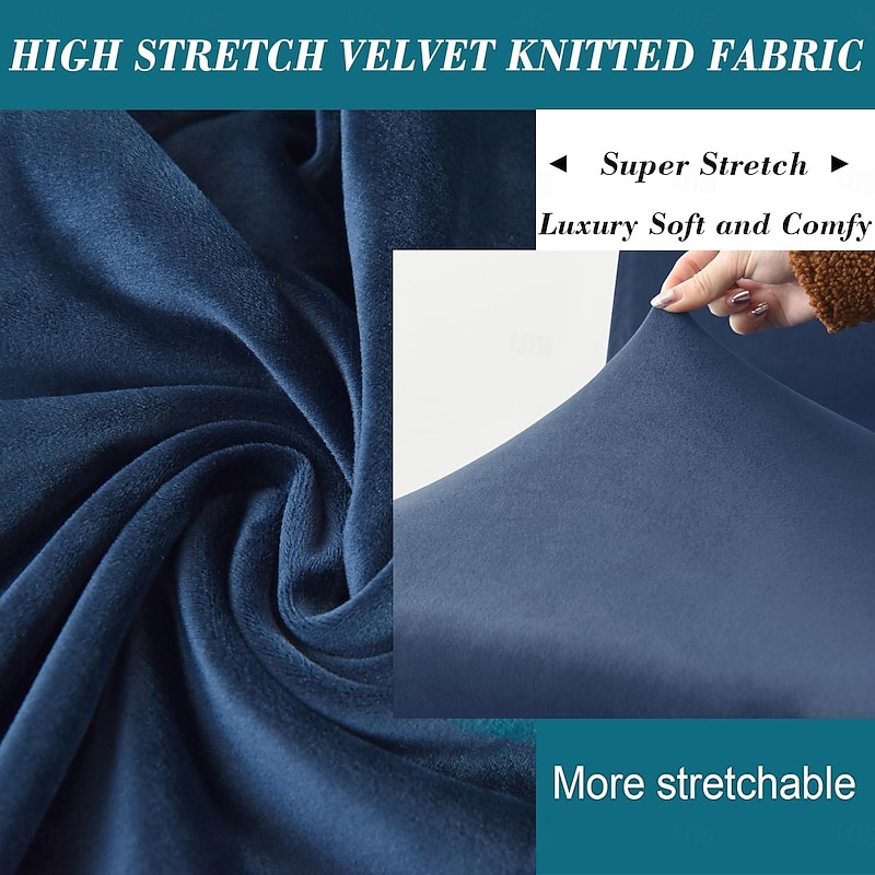 Armchair Slipcover,Stretch Velvet Armchair Cover Soft Chair Covers with Arms for Living Room Furniture Protector2