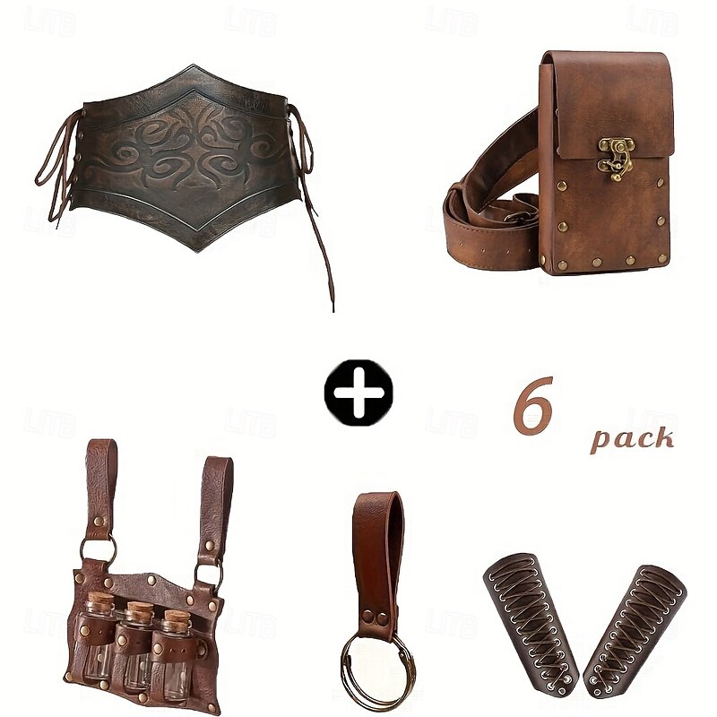 Punk & Gothic Medieval Renaissance Waist Belt Wristband Fancy Dress Men's Women's Unisex Carnival Masquerade Halloween Masquerade Adults' Bag More Accessories Waist Belt