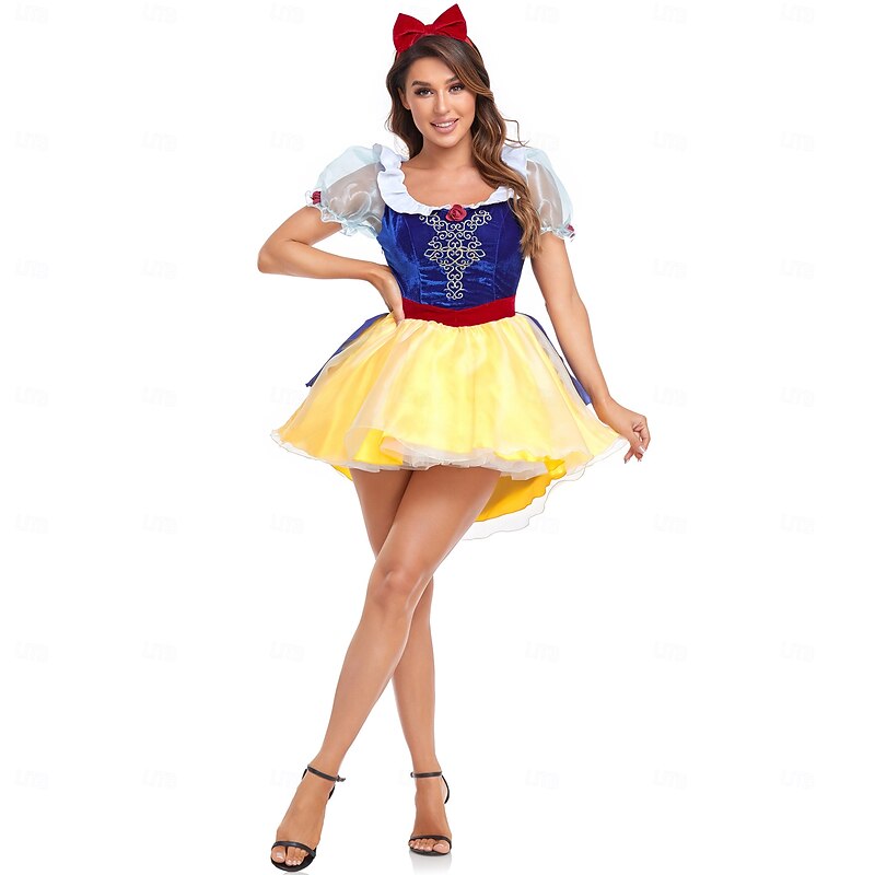 Snow White Princess Fairy Dress Cosplay Costume Tulle Dresses Carnival Costume Sexy Costume Dress Up Movie Cosplay for Women's Adults' Halloween Carnival World Book Day Performance Party4