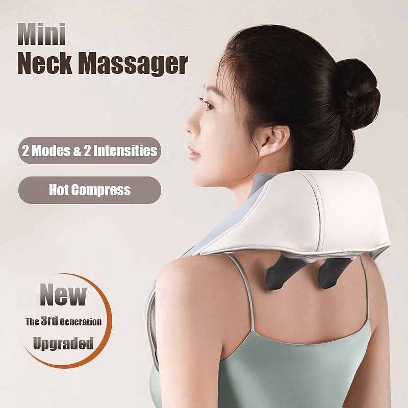 Neck Massager Shoulder Neck Back Neck Shoulder Neck Massager Trapezius Simulation Kneading Shawl Hot Compress