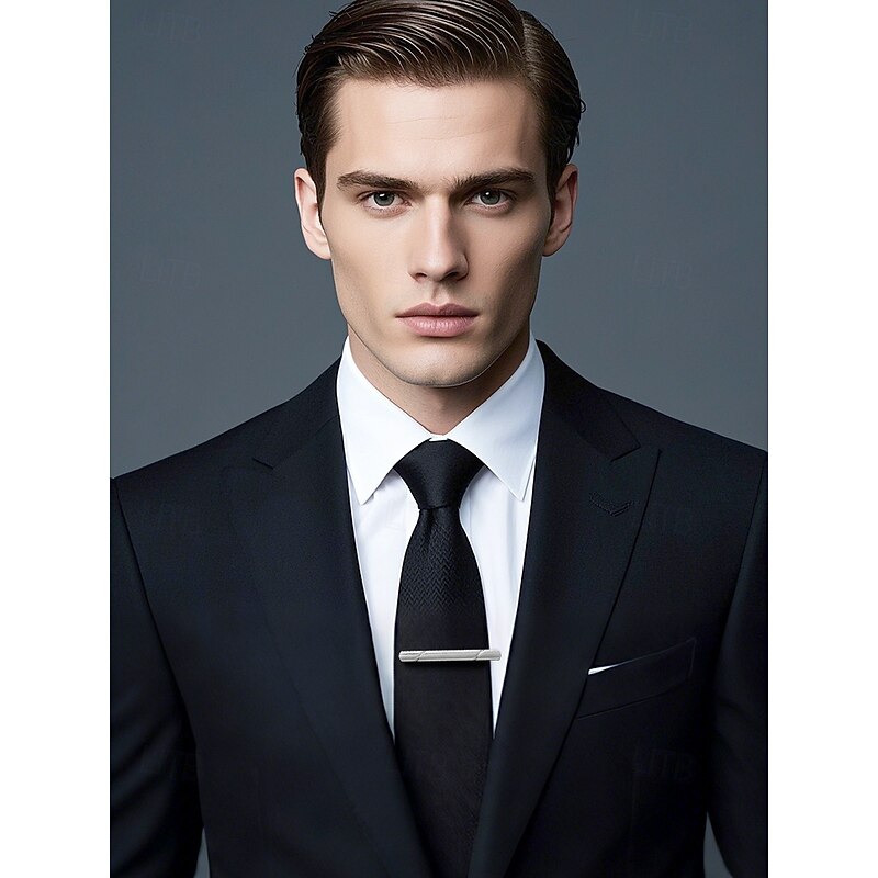 Men's Classic Metal Tie Clip - 7 Colors Available, Simple Polished Design, Formal Business Wedding Accessories for Men2