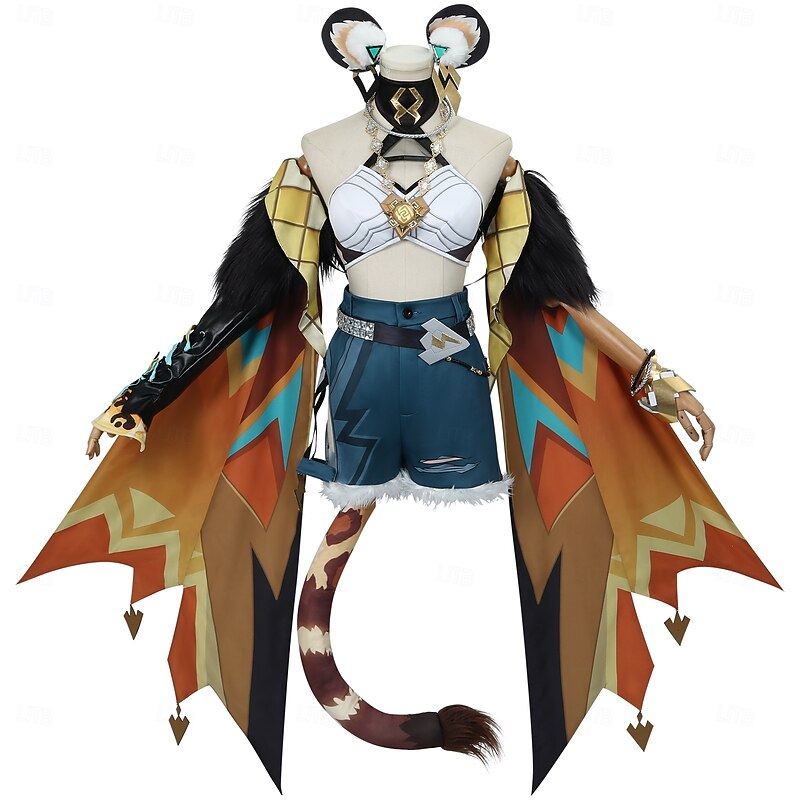 Genshin Impact Cosplay Xilonen Anime Cosplay Costume Shoes Cosplay Wigs Cosplay Suits Cosplay Wigs Cosplay Shoes Halloween Masquerade Performance Party Pants Sleeves Cloak For Women's Adults'