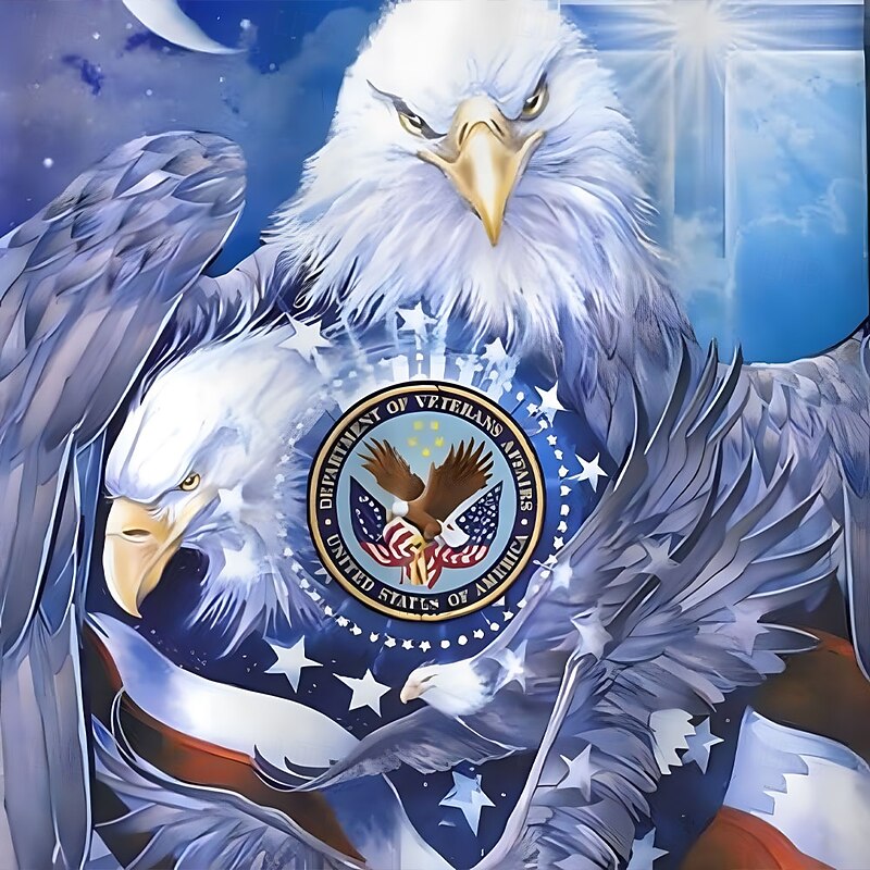 Men's American US Flag Eagle Independence Day Shirt Cuban Collar Shirt Short Sleeve Vintage Retro Vacation Holiday Festival Summer Spring Camp Collar Shirt 3D Print Blue2