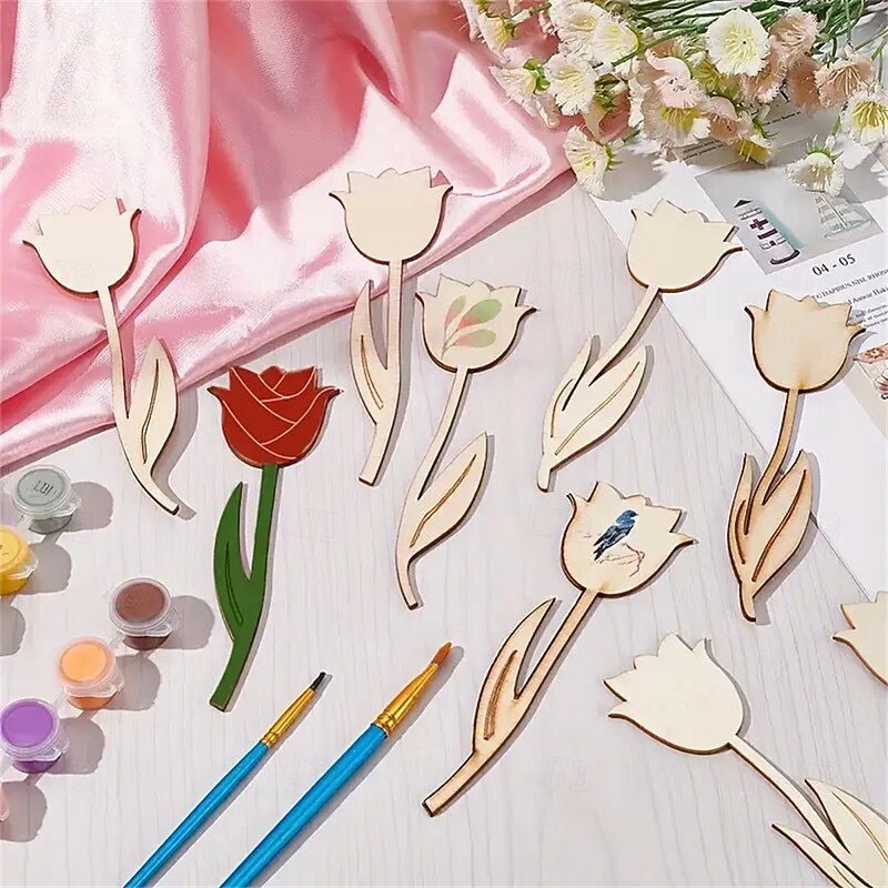 21pcs Wooden Roses Craft for Valentine'S Day And Mother'S Day3