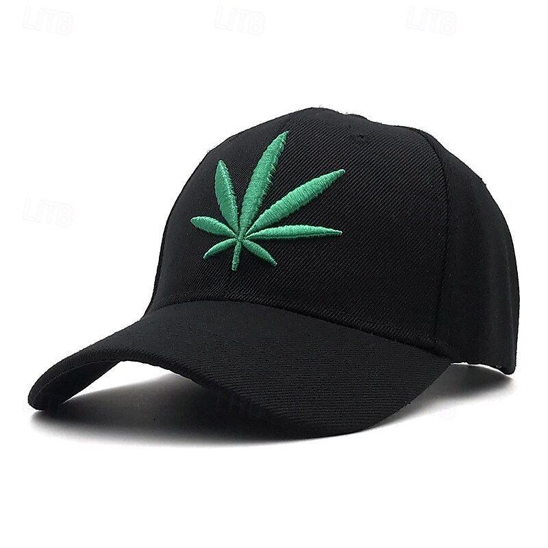 Men's Baseball Cap Sun Hat Trucker Hat Black Grey Black Green 100% Polyester Embroidered Fashion Casual Daily Festival Botanical Palm Leaf Adjustable Sunscreen Breathable2