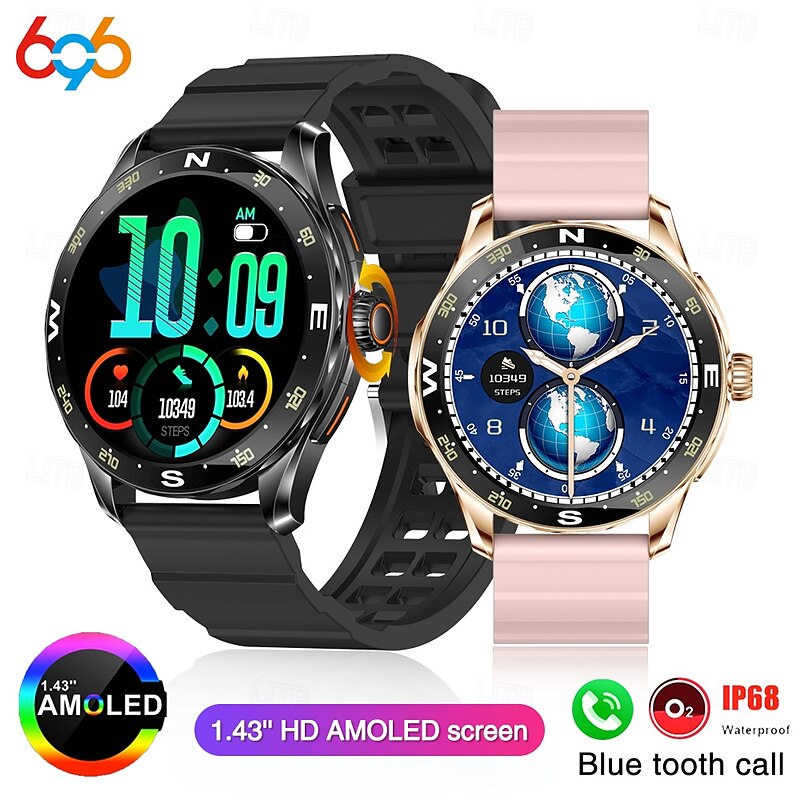 696 Y88 Smart Watch Fitness Tracker ECG PPG Bluetooth Call Reminder Android iOS IP67 41mm 1.433