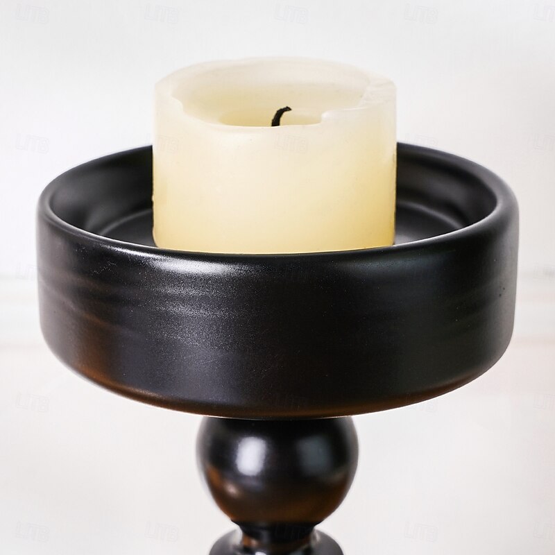 Crystal Glass Candlestick Holders, Striped Long-Stem and Round Ball Design, Elegant Home Decor Candle Holder for Dining Table, Wedding, Hotel, and Party Tabletop Decorations3