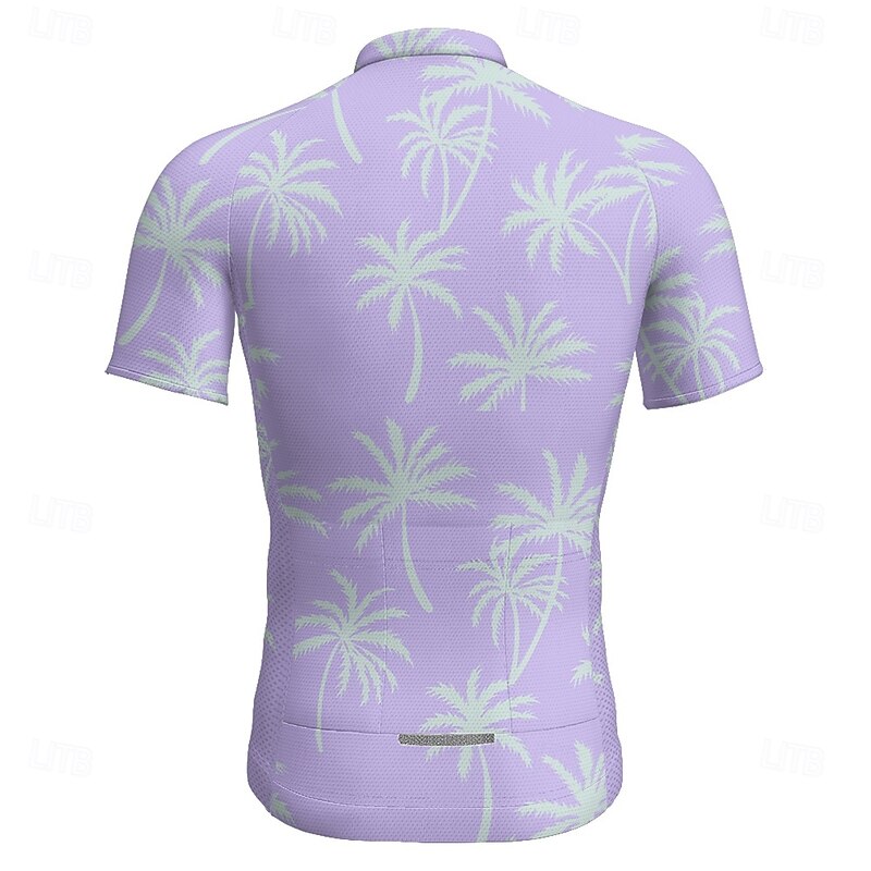 Men's Cycling Jersey Skull Letter & Number Short Sleeve Bike Tee Tshirt Jersey with 3 Rear Pockets Mountain Bike MTB Quick Dry Anatomic Design Wicking Breathable Sports Purple Green Clothing Apparel2