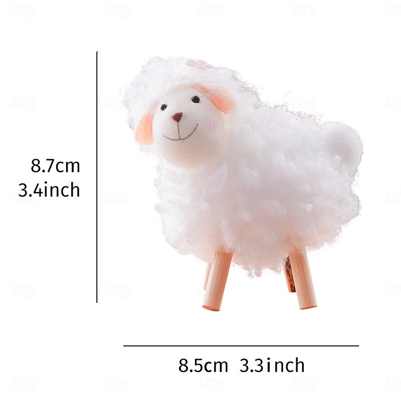 Cute Wooden Sheep Decor – Islamic Festival Table Ornament with Writable Sign for Ramadan & Eid, Adorable Gift for Celebrations & Party Decorations2