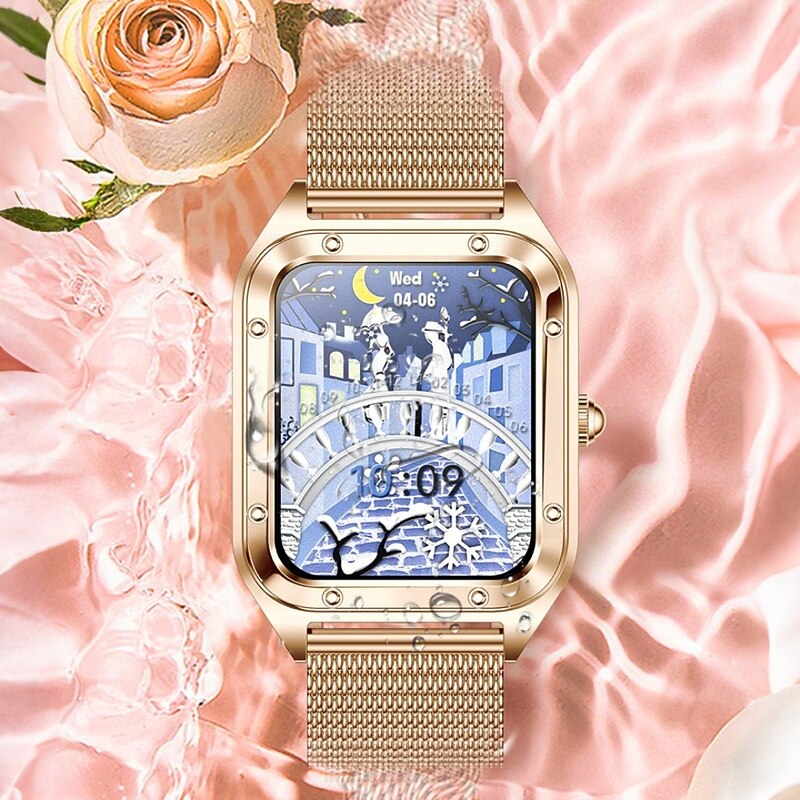 696 I98 Smart Watch 1.58 inch Smartwatch Fitness Running Watch Bluetooth Pedometer Call Reminder Heart Rate Monitor Compatible with Android iOS Women Men Hands-Free Calls Waterproof Message Reminder