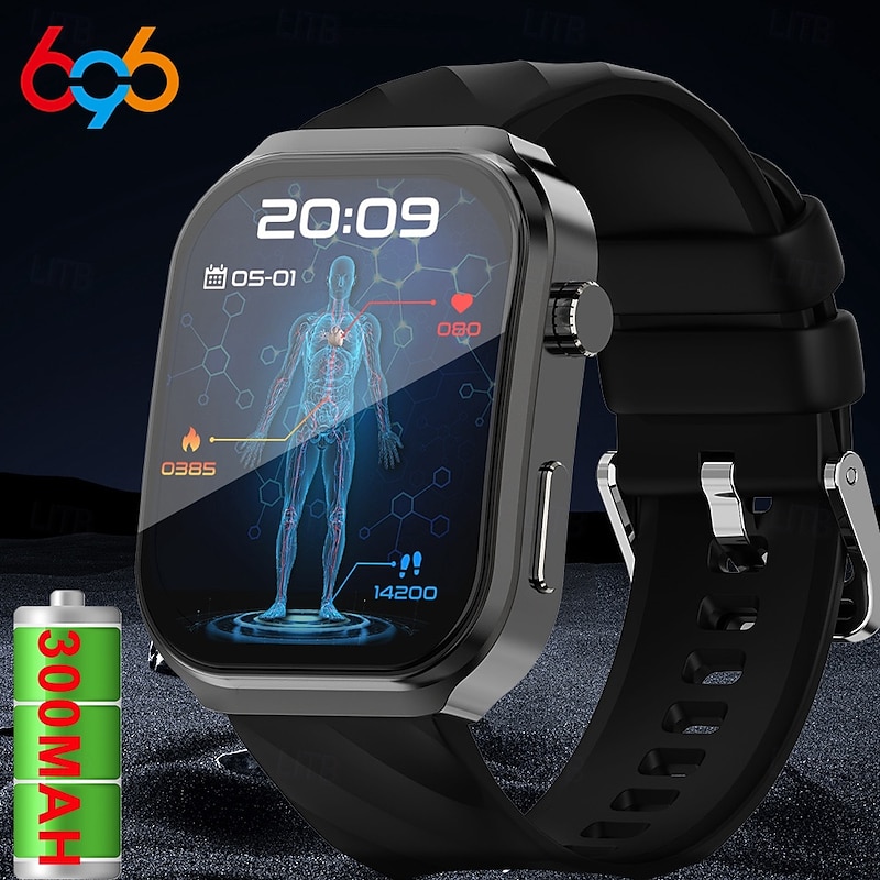 696 U13 Smart Watch 2.2 inch Smartwatch Fitness Running Watch Bluetooth ECG+PPG Pedometer Call Reminder Compatible with Android iOS Women Men Hands-Free Calls Message Reminder IP 67 46mm Watch Case3