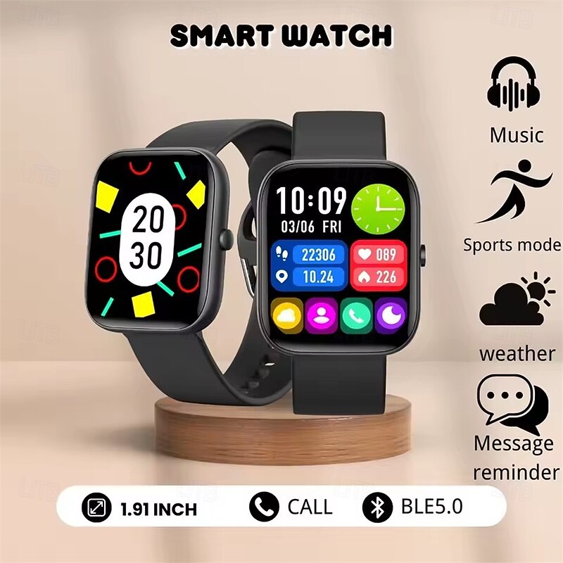 C08 Smart Watch Answer Call Music Player Health Sport Bracelet Fitness Tracker Custom Dial Smartwatch