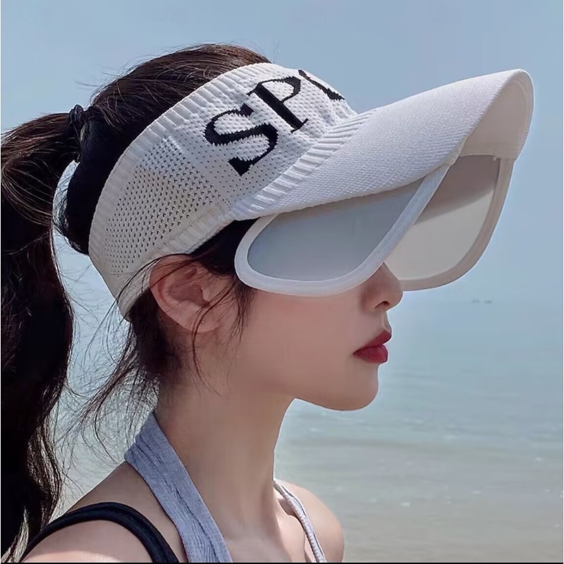 Summer Womens Sun Visor Hat, Breathable Fly-Knit Stretchable Wide Brim Sun Hat, UV Protection for Travel & Outdoor2