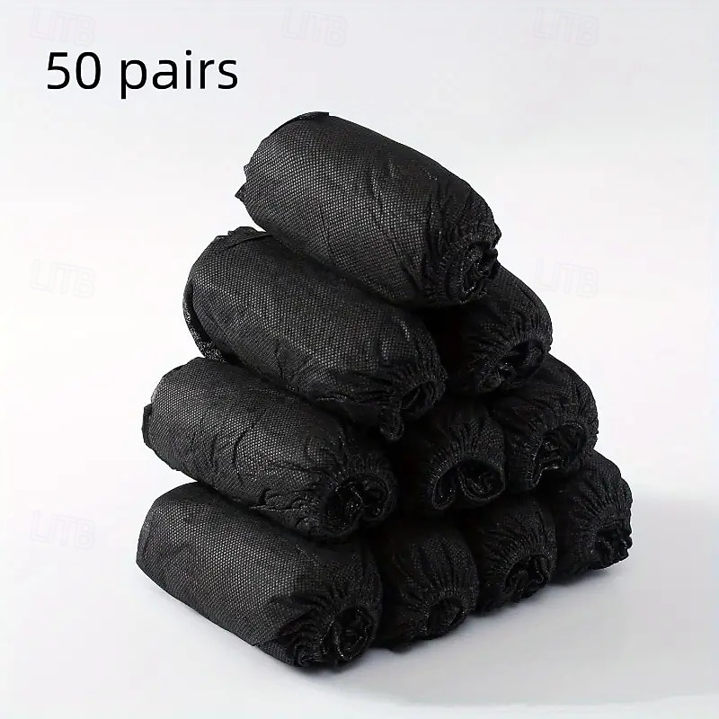 50 Pairs Extra Large Disposable Boot and Shoe Covers Non Slip Water Resistant Reusable Booties Shoe Covers Fits US Men's Size 10.5 Women's 12 Size3