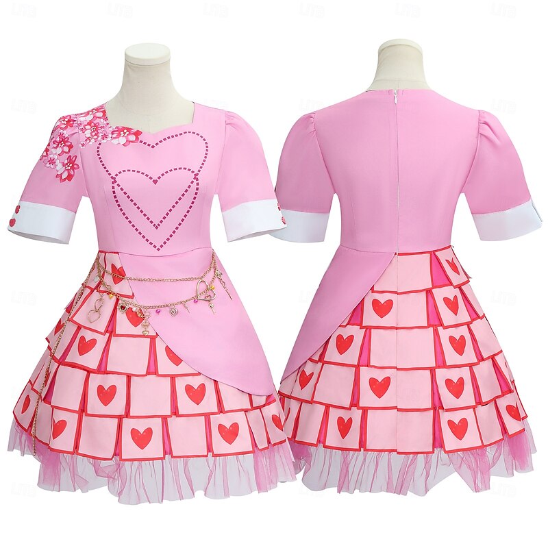 Descendants The Rise of Red Kids Bridget Dress Costume Cosplay Movie Cosplay for Women's Adults' Children's Day New Year Masquerade Dailywear4