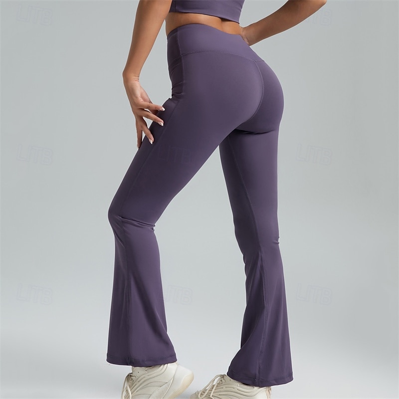 Women's Yoga Pants Yoga Leggings Butt Lift Tummy Control High Waist Pilates Gym Workout Workout Tights Solid Color Black Royal Blue Dark Gray Spandex Fall Sports Activewear Stretchy Slim