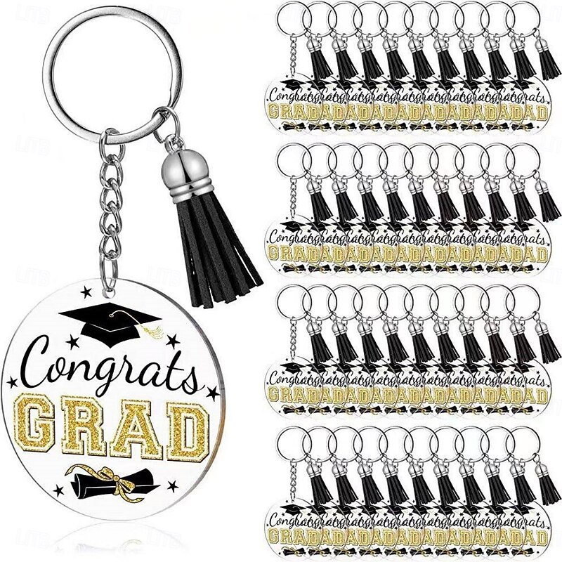 30pcs Graduation Gift Acrylic Keychain, Creative Themed Graduation Party Decor, DIY Graduation Party Favors, Wusu Keychain for Gifts and Decorations