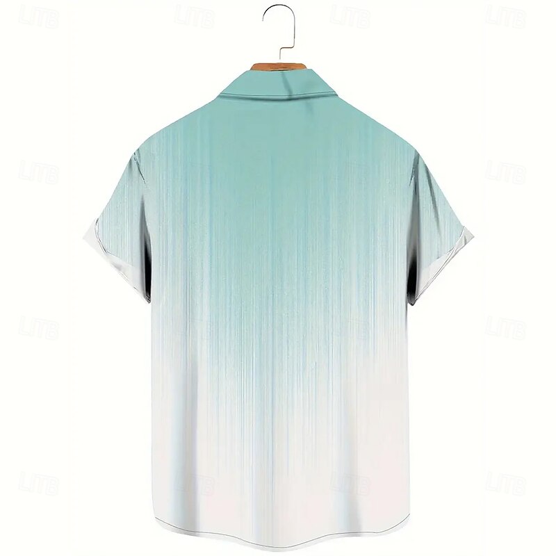 Men's Coconut Tree Tropical Plants Shirt Summer Hawaiian Shirt Button Up Shirt Short Sleeve Hawaiian Resort Vacation Holiday Beach Wear Summer Turndown 3D Print Collared Shirts Front One Pocket Blue2