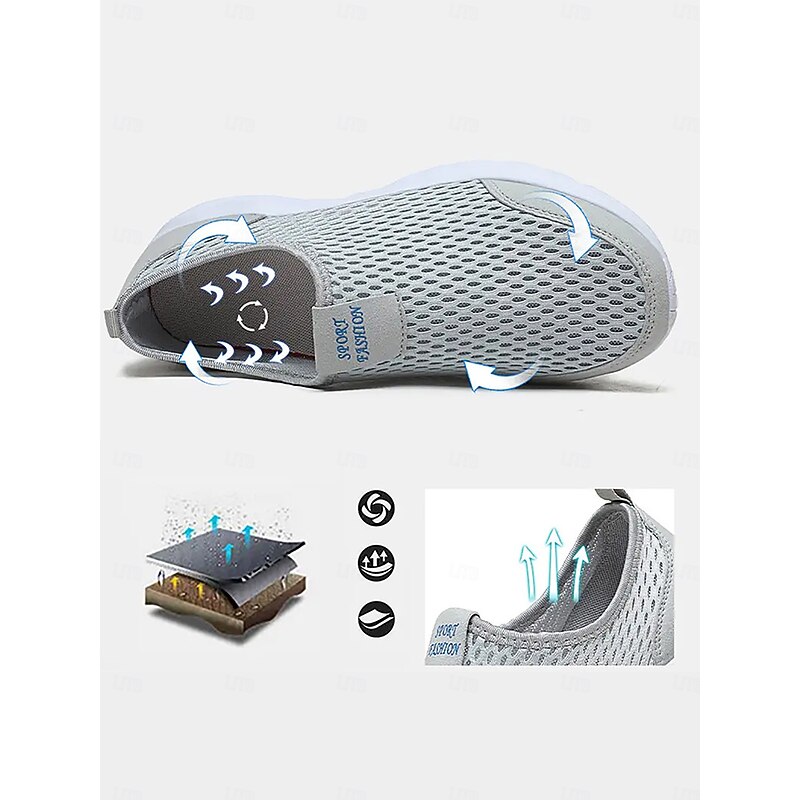 Women's Mesh Slip-On Walking Shoes - Breathable Lightweight Sneakers for Travel & Outdoor Activities3
