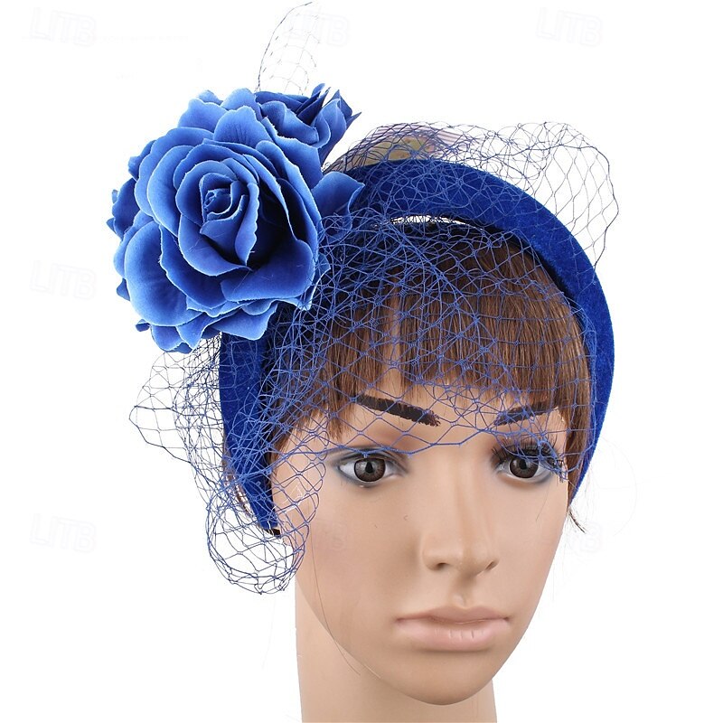 Headpiece Net Wedding Evening Party Elegant Wedding With Flower Headpiece Headwear2